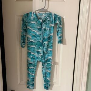 Bamboo Wave Pattern Kids Footie